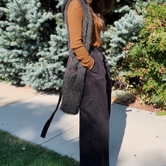 MaxMara Sweaters - MaxMara hooded belted angora sleeveless sweater